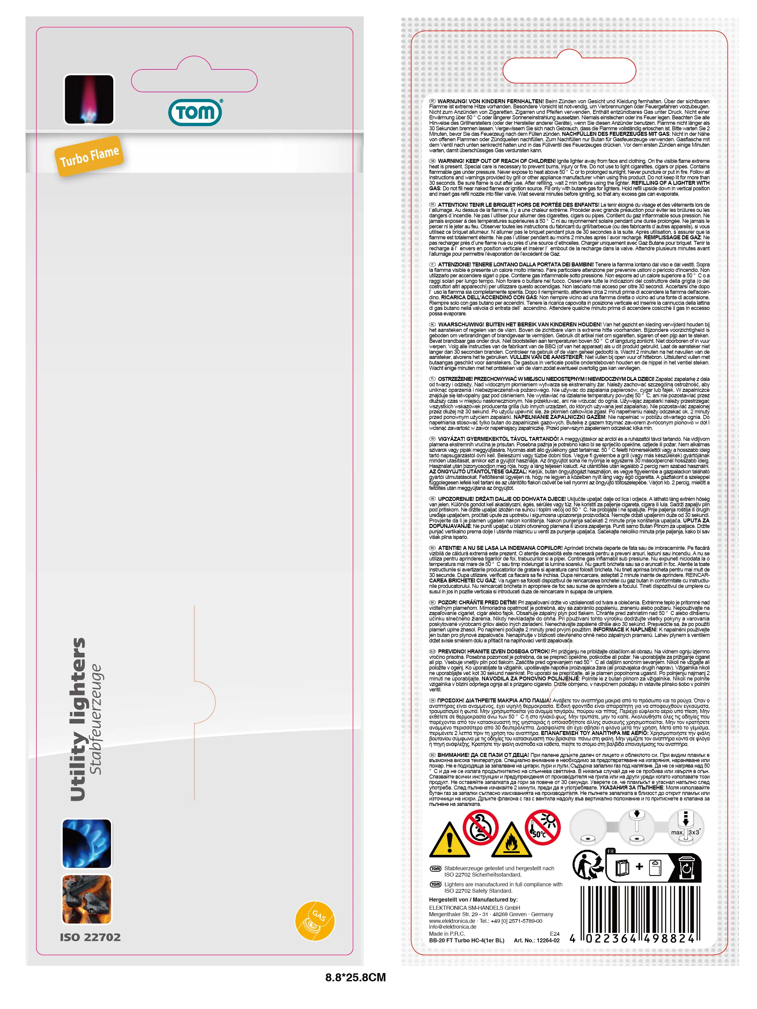 TOM Stabfeuerzeug BB-20 FT Turbo HC-4