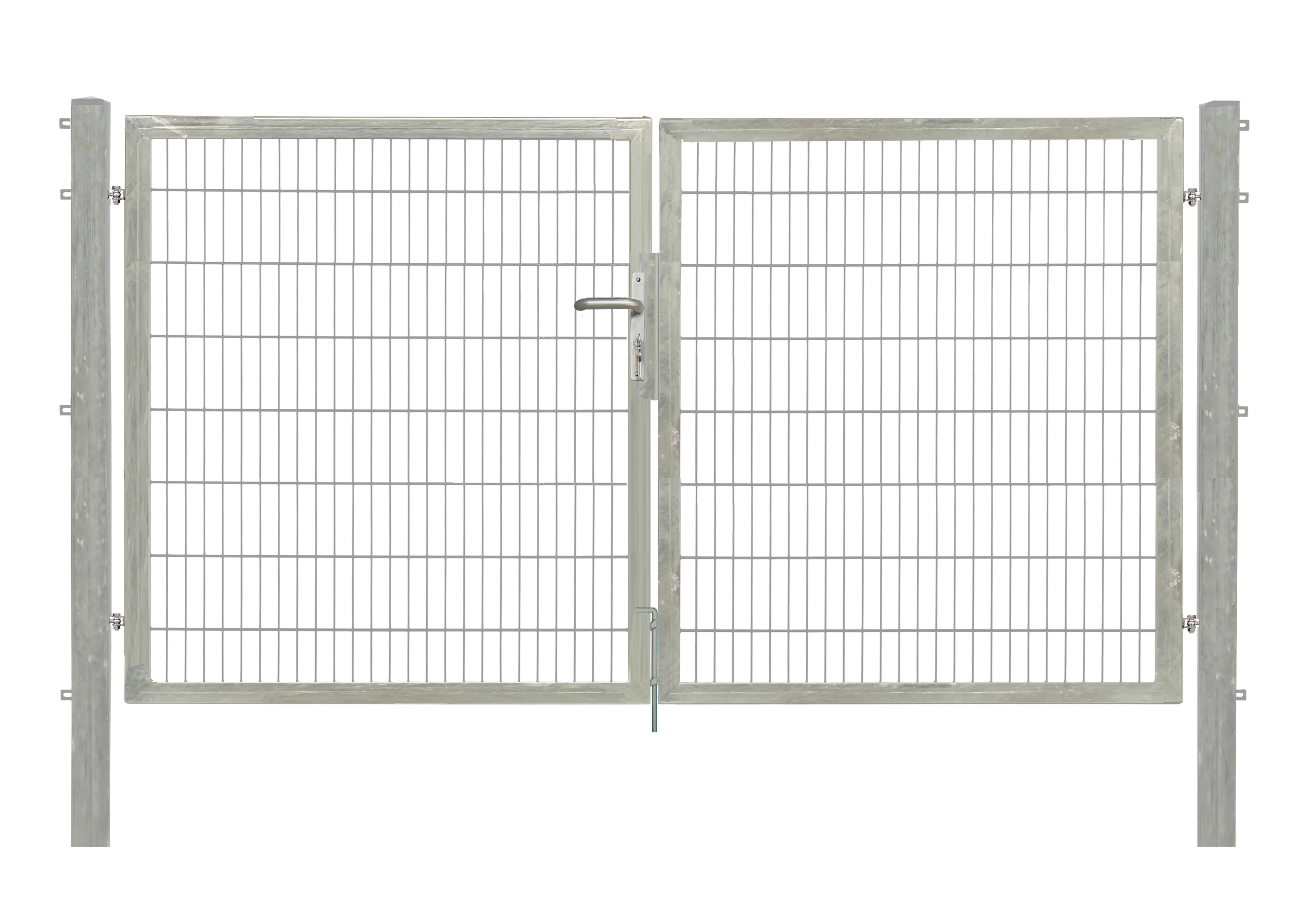 Floraworld Gartentor Premium 2-Tore inkl. 2 Pfosten 300 x 160 cm feuerverzinkt