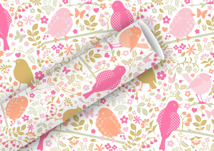 Braun & Company Geschenkpapier Kollektion Sweet Paradise rose 2 m x 70 cm