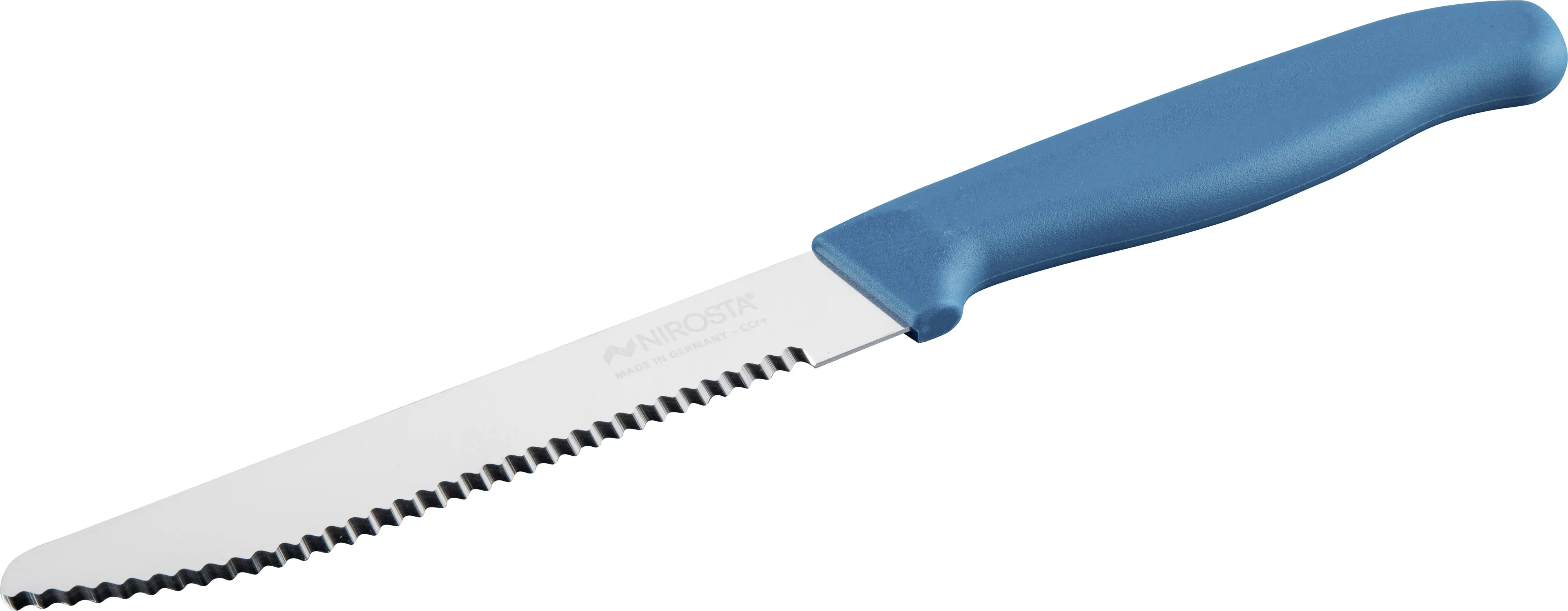 Nirosta Frühstücksmesser Elemental 22,5 cm blau/silber
