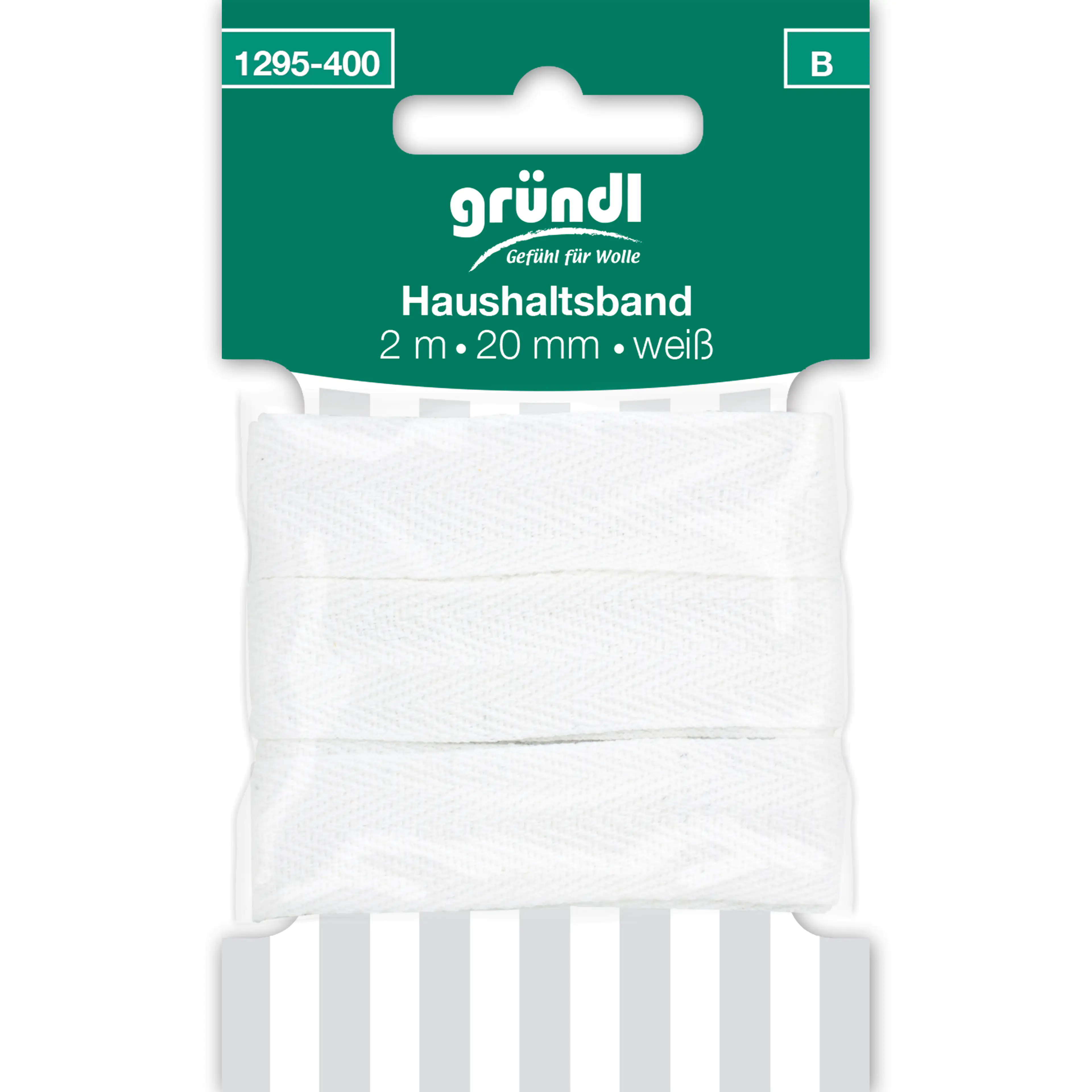 Gründl Haushaltsband 20 mm x 2 m weiß