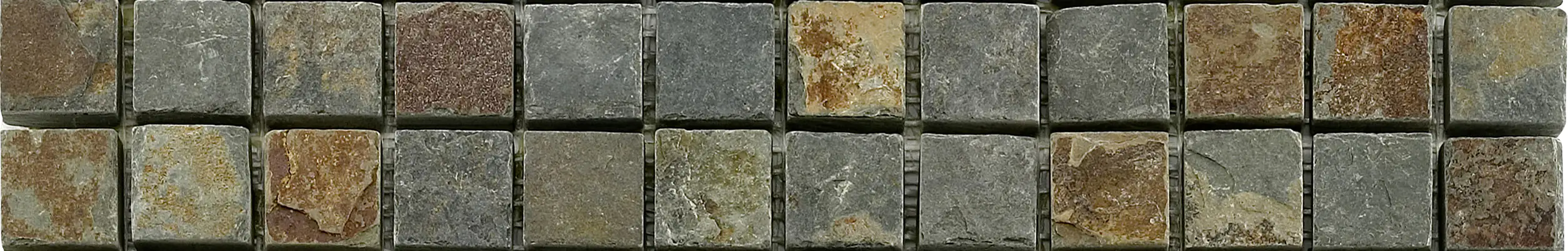 Fliesenbordüre Schiefer 5 x 30 cm anthrazit-braun