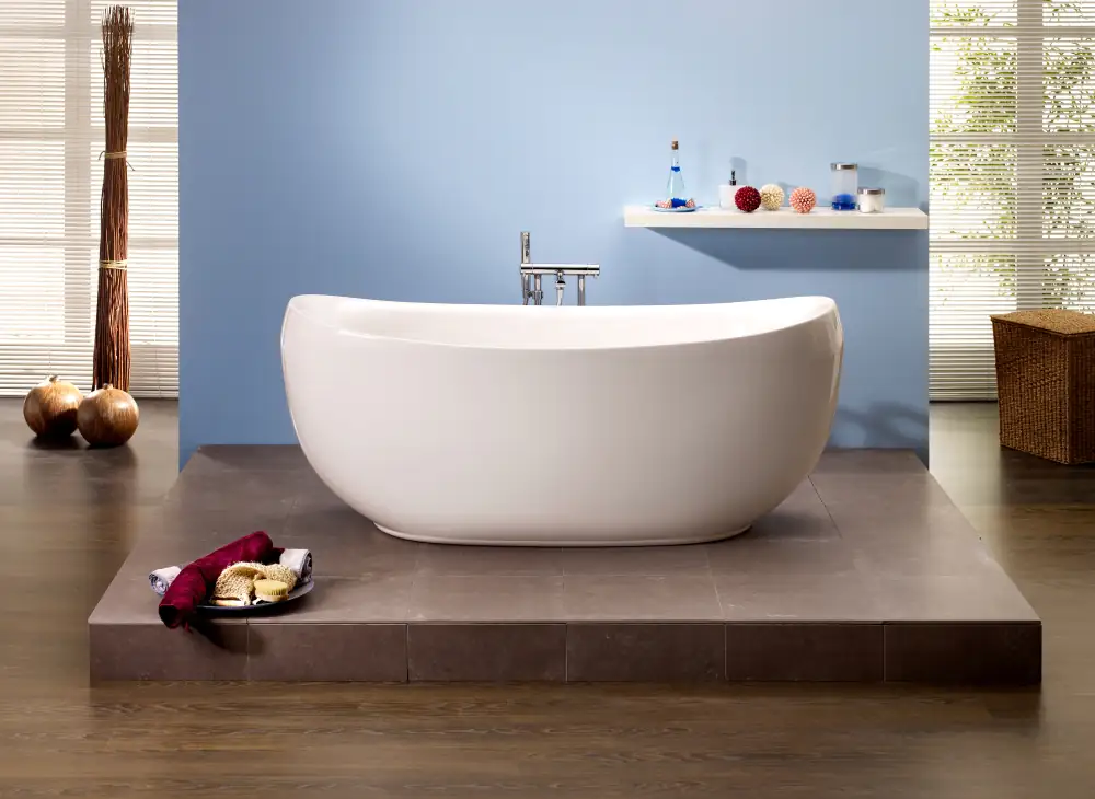 Ottofond Freistehende Badewanne Ventura 180,5 x 83,5 x 55 cm, weiß