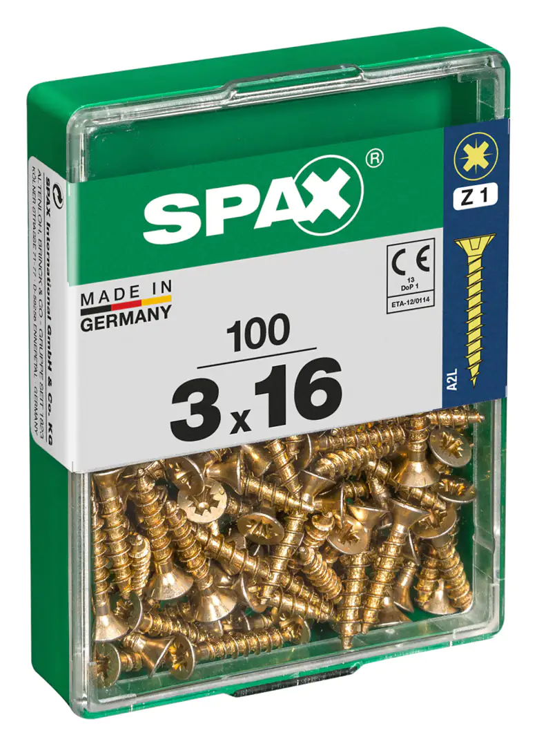 Spax Universalschrauben 3.0 x 16 mm PZ 1 - 100 Stk.