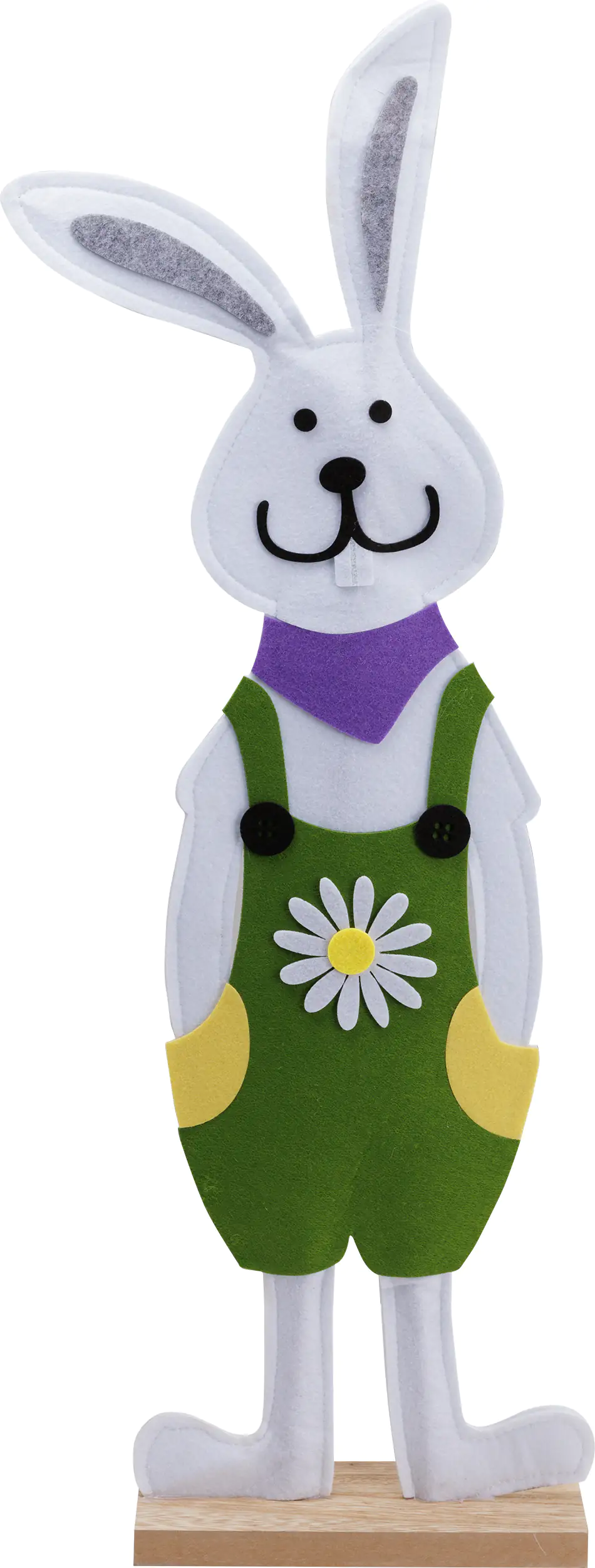 TrendLine Deko Osterhase Filz 79 x 28 x 8 cm weiß grün