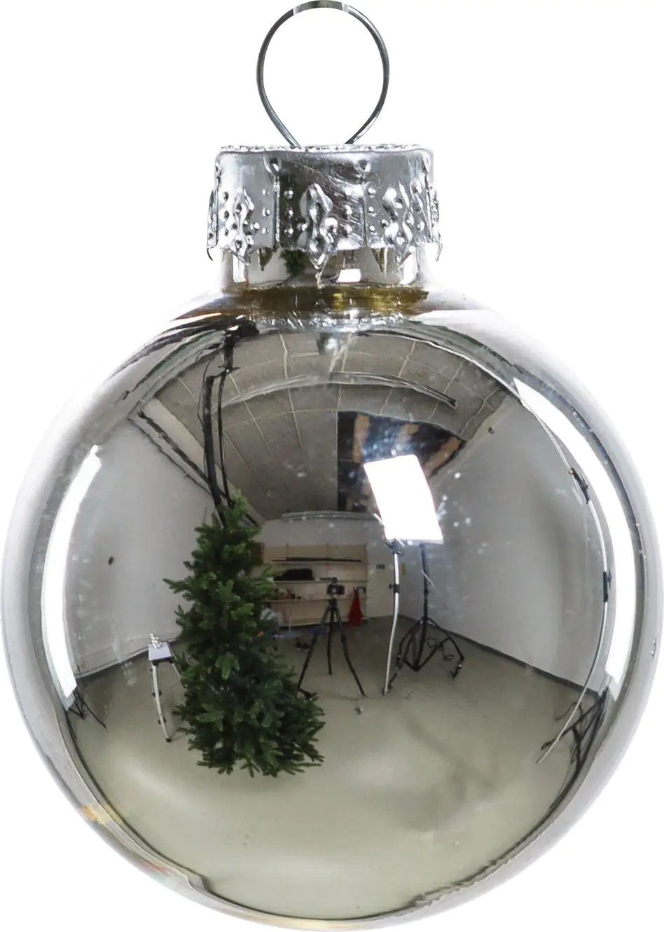2076601538899_02 TrendLine Weihnachtskugeln aus Glas Ø 3,5 cm silber 16 Stück