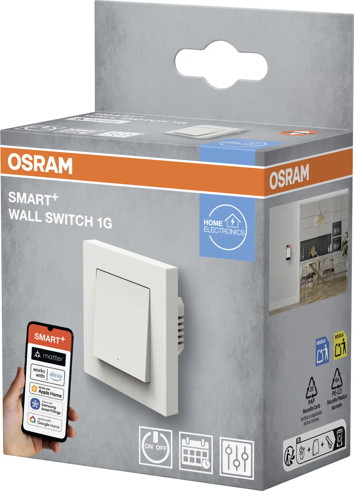 Osram Wandschalter Smart+ WiFi MATTER WALL SWITCH 1G weiß Osram Wandschalter Smart+ WiFi MATTER WALL SWITCH 1G weiß