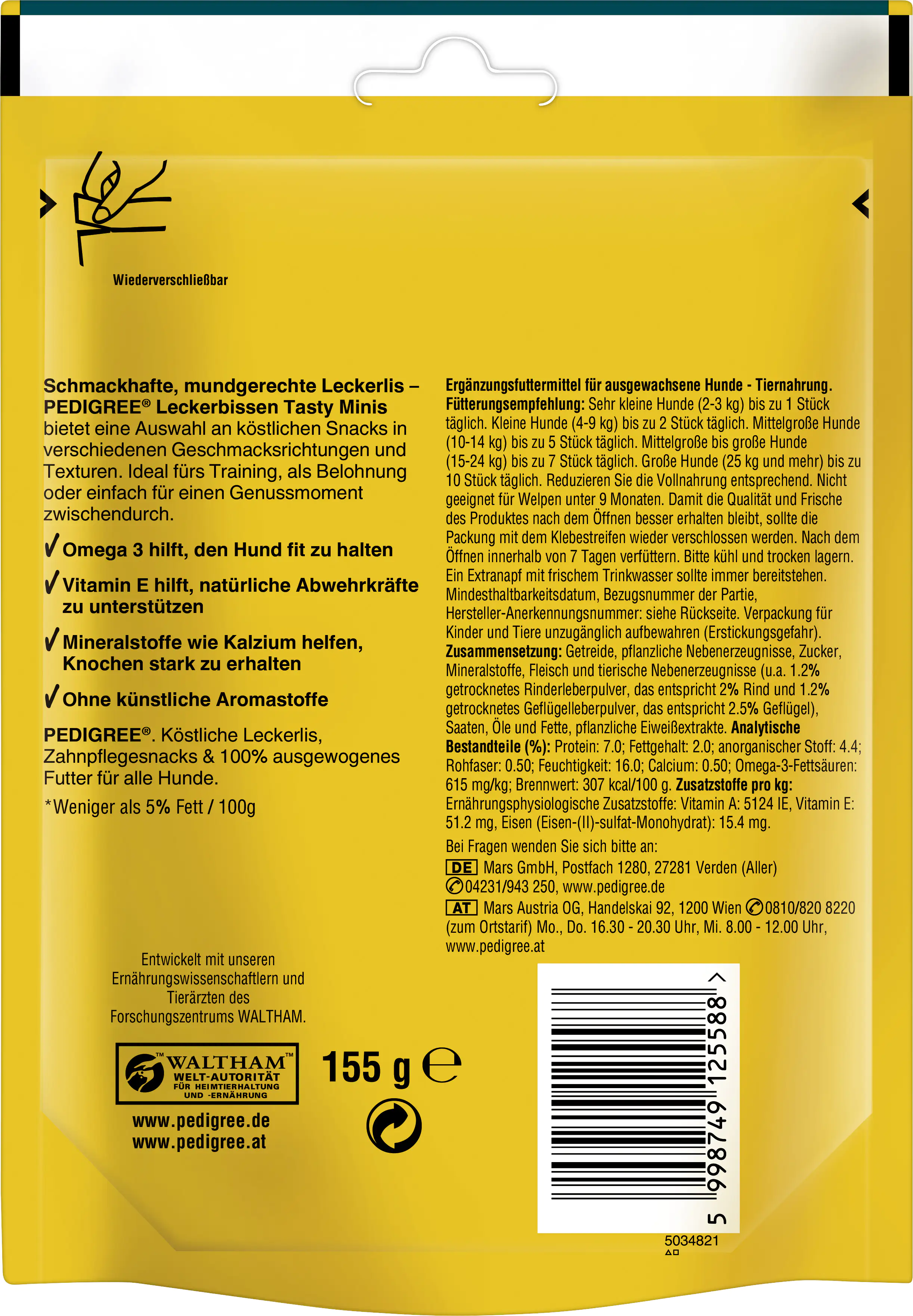 5998749125588_2481505 Pedigree Leckerbissen Kau-Schnitten Frischebeutel mit Rind- und Geflügel