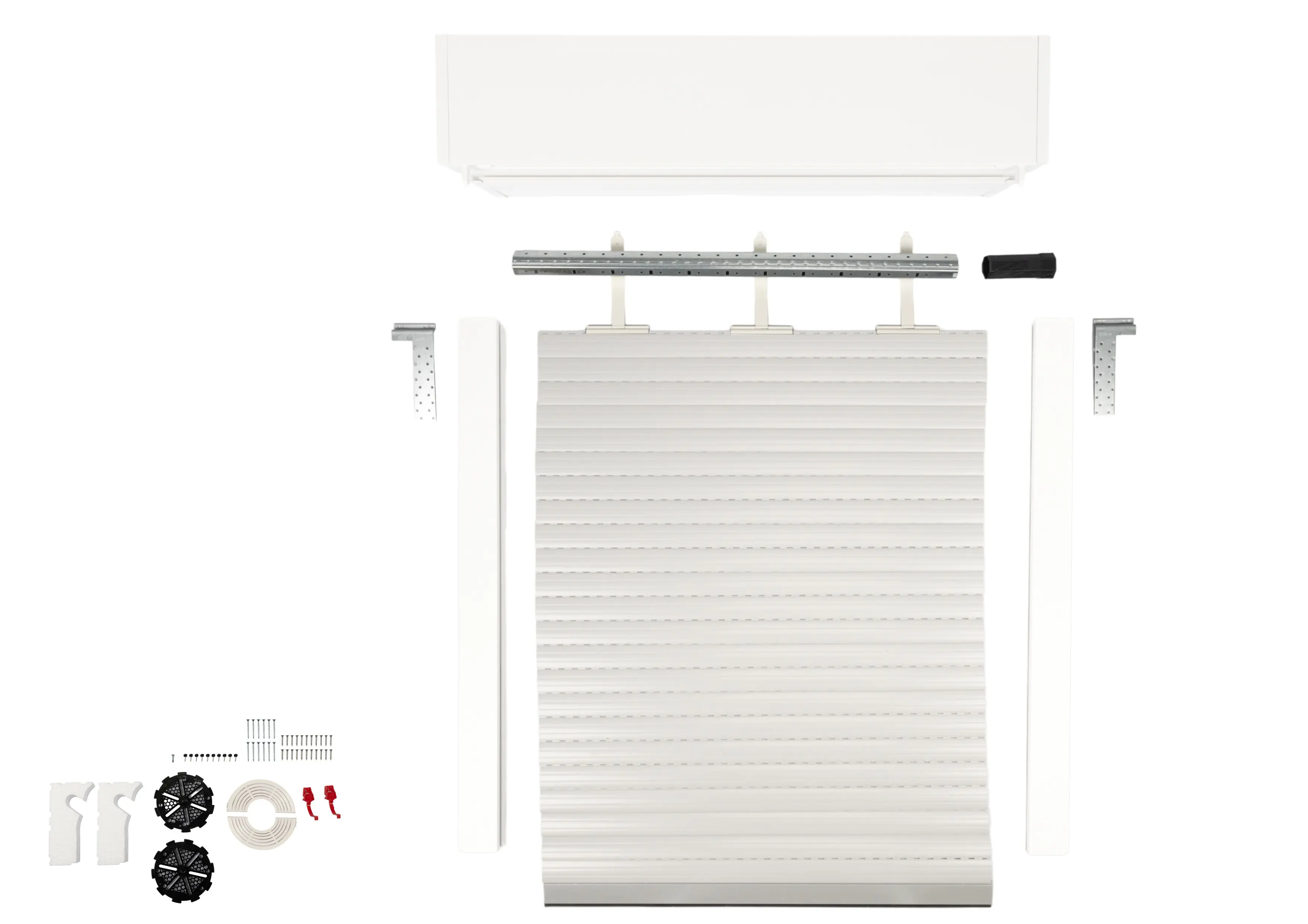 Schellenberg Aufsatzrollladen-Set für Fenster, 100 x 100 cm, weiß/grau