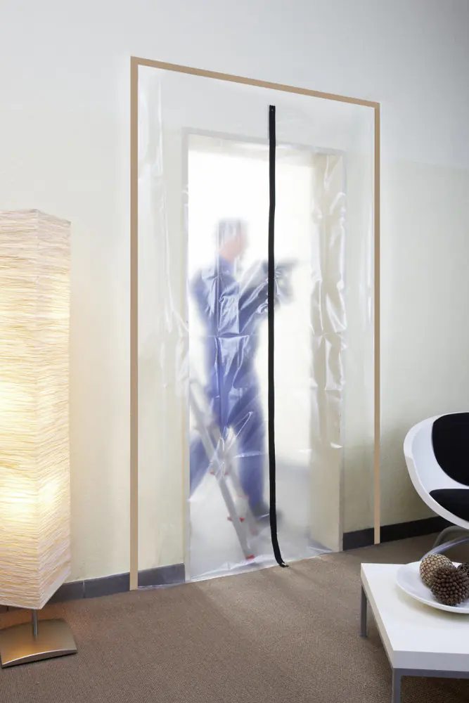 Wolfcraft Staubschutztür für Standardtüren 2,20 x 1,25 m