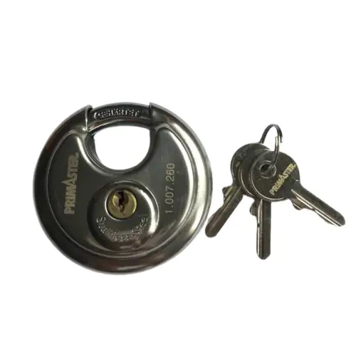 Primaster Rundschloss Edelstahl 68 mm inkl. 3 Schlüssel