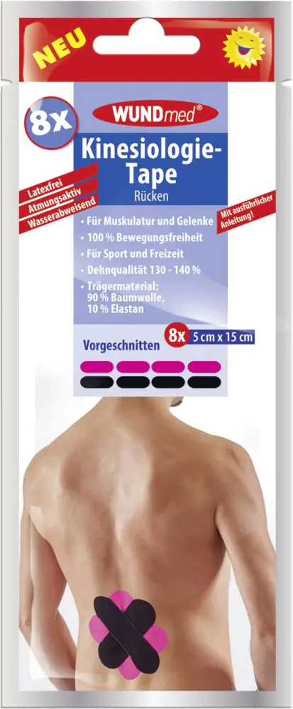 Wundmed Kinesiologie Tape für den Rücken