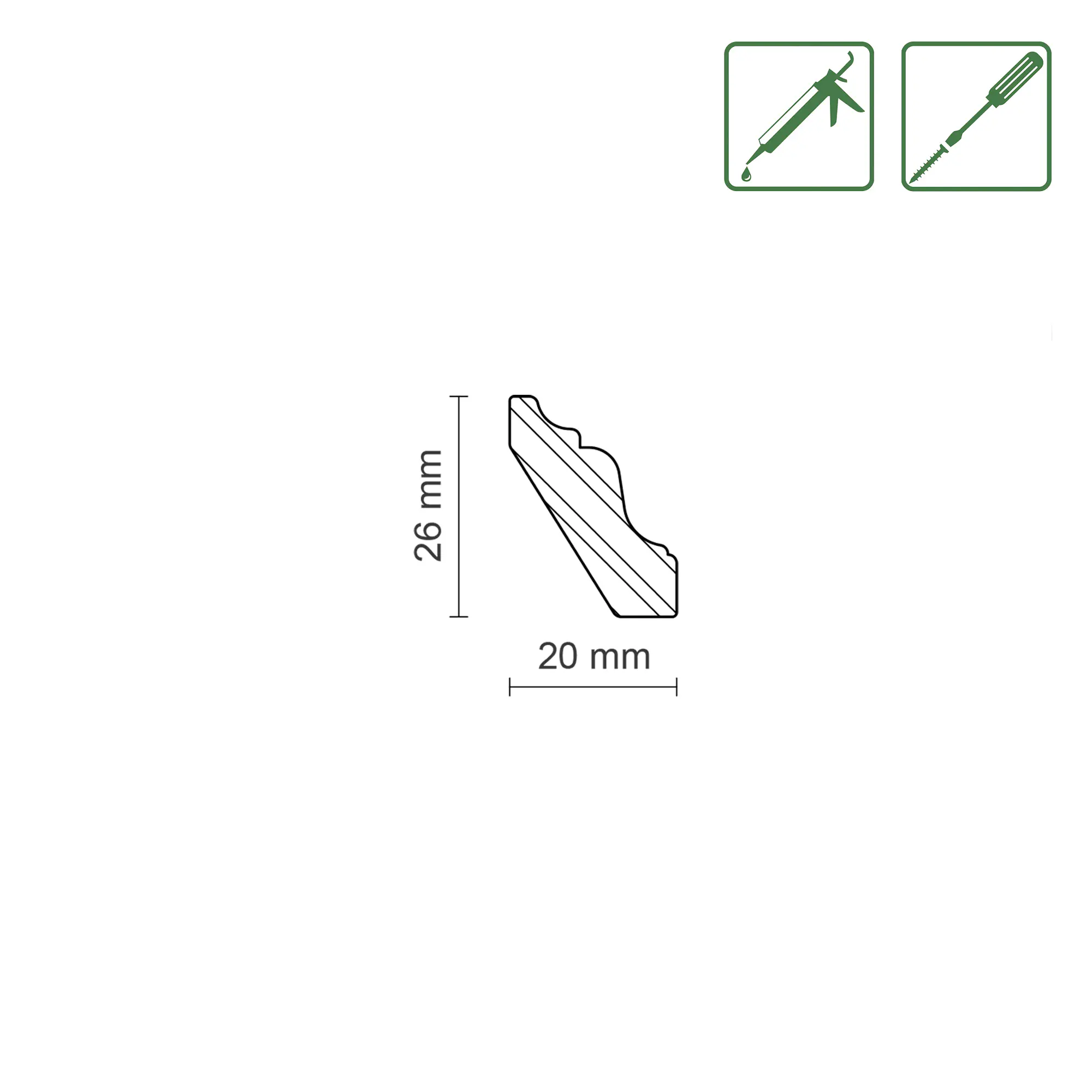 FN Neuhofer Deckenabschlussleiste SF308 240 cm 26 x 20 mm Fichte/Kiefer