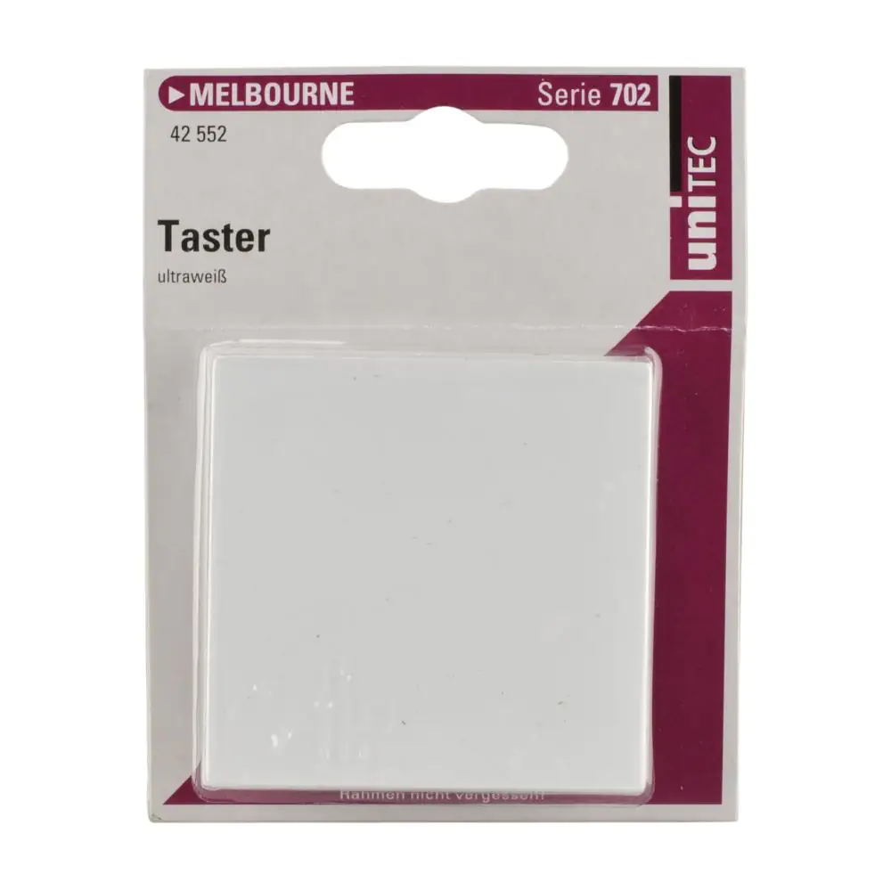 Unitec Taster mit Wippe ultraweiß, Serie Melbourne
