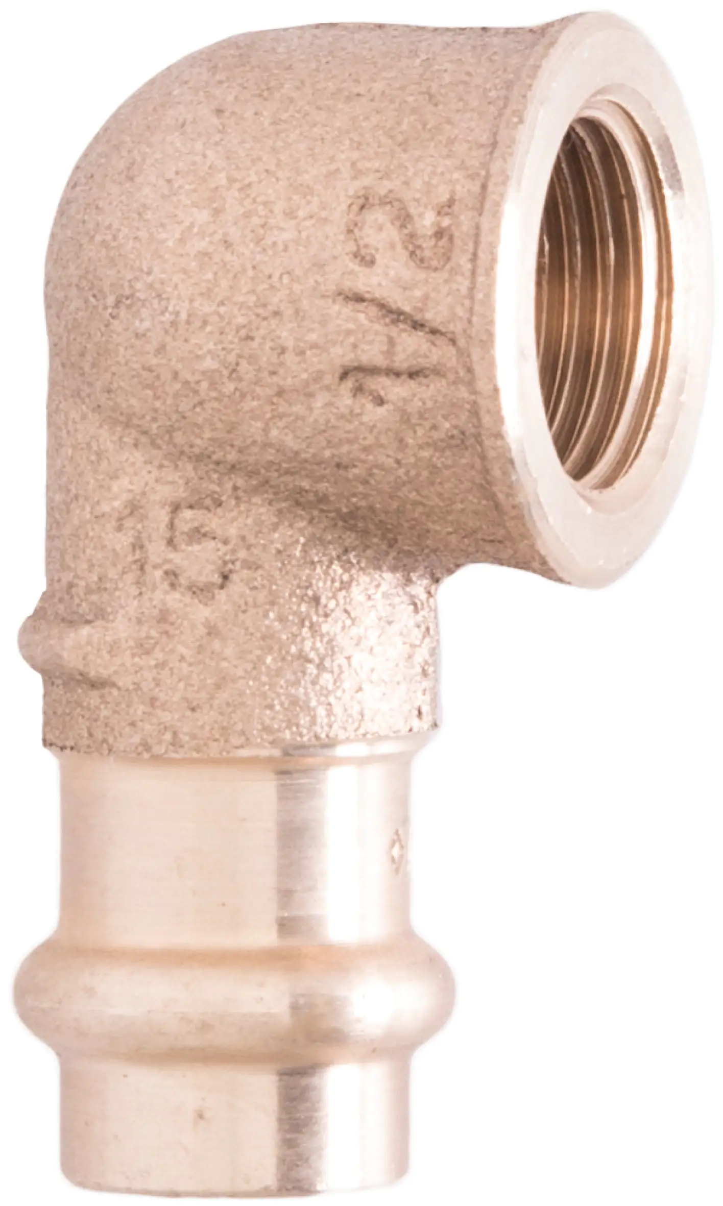 Cornat Press-Übergangs-Winkel ø 15 mm 1/2" IG Rotguss