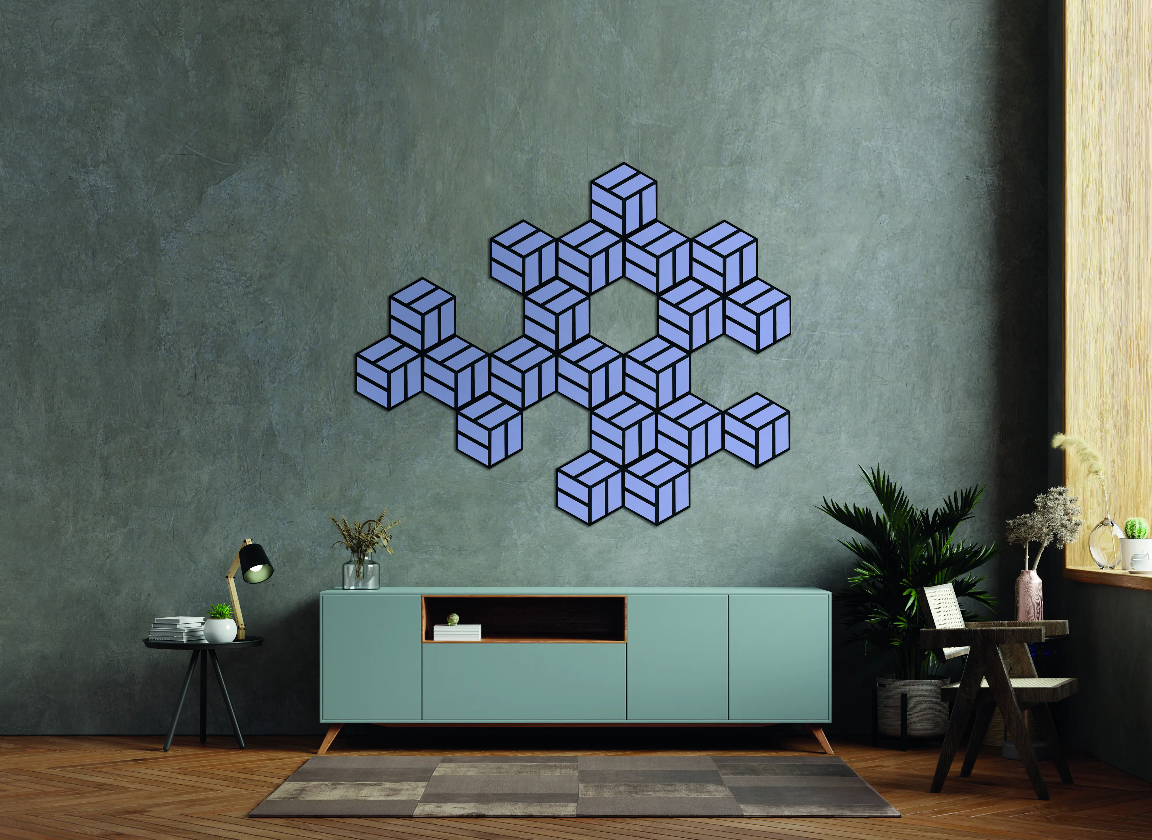 Neuhofer Akustikpaneele Hexago Lavendel violette 30 x 26 x 1,9 cm Neuhofer Akustikpaneele Hexago Lavendel violette 30 x 26 x 1,9 cm