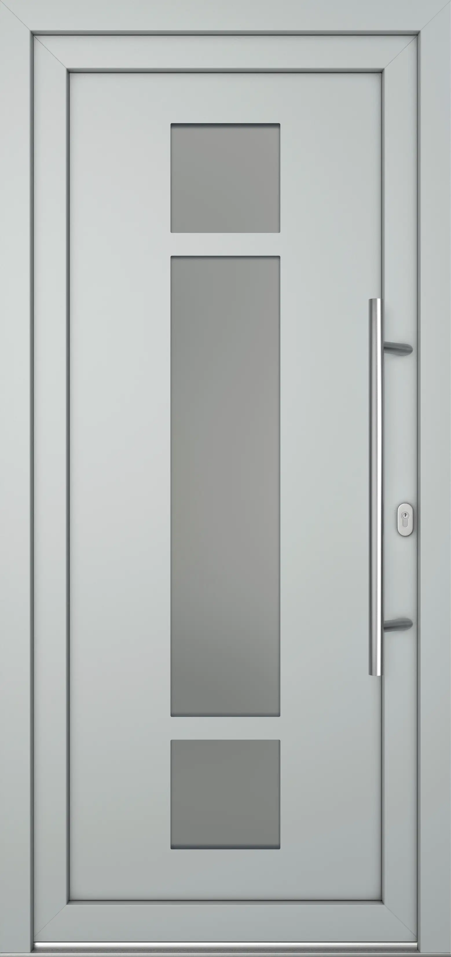 Meeth Haustür Optimal Pro PVC Modell 102 88 x 200 cm DIN Rechts weiß/lichtgrau Meeth Haustür Optimal Pro PVC Modell 102 88 x 200 cm DIN Rechts weiß/lichtgrau