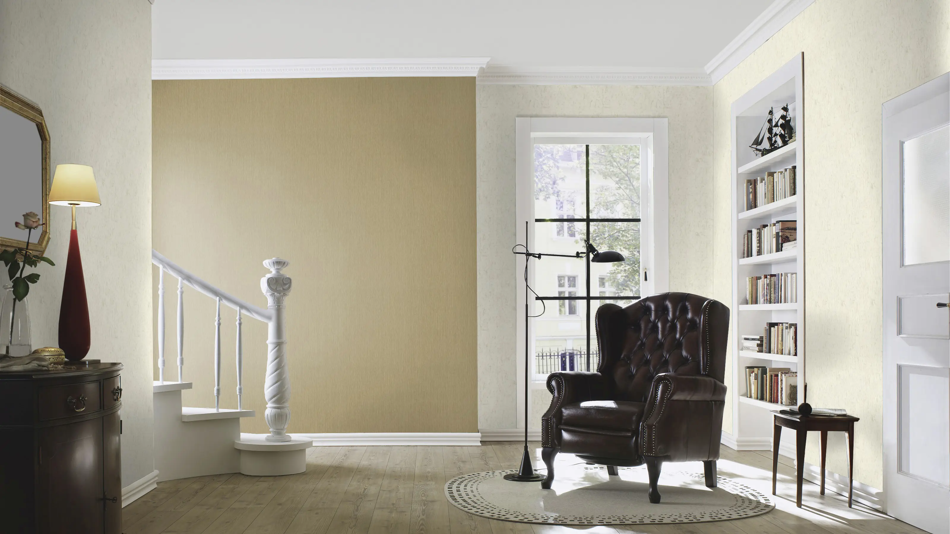 Rasch Vliestapete 537703 Gold-Mattgold Uni 10,05 m x 0,53 m