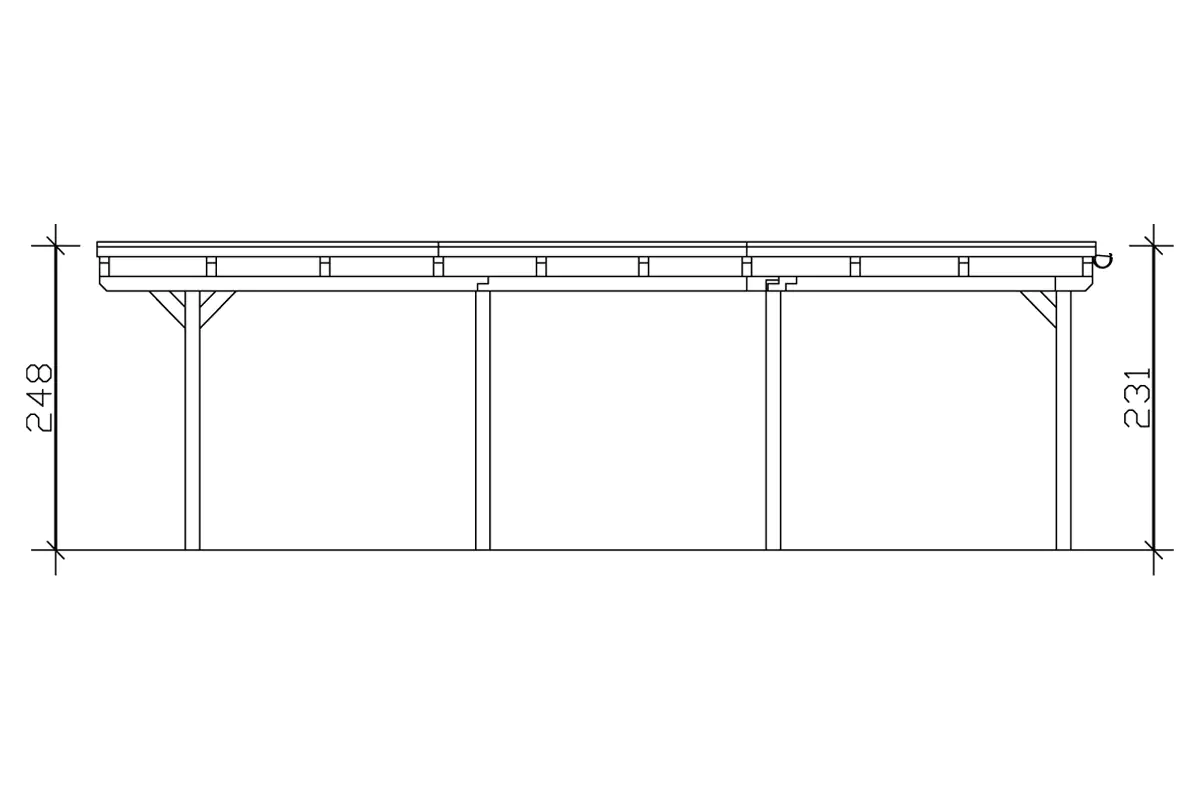 4018211022557_04 SKAN HOLZ Carport Emsland 613 x 846 cm mit Aluminiumdach
