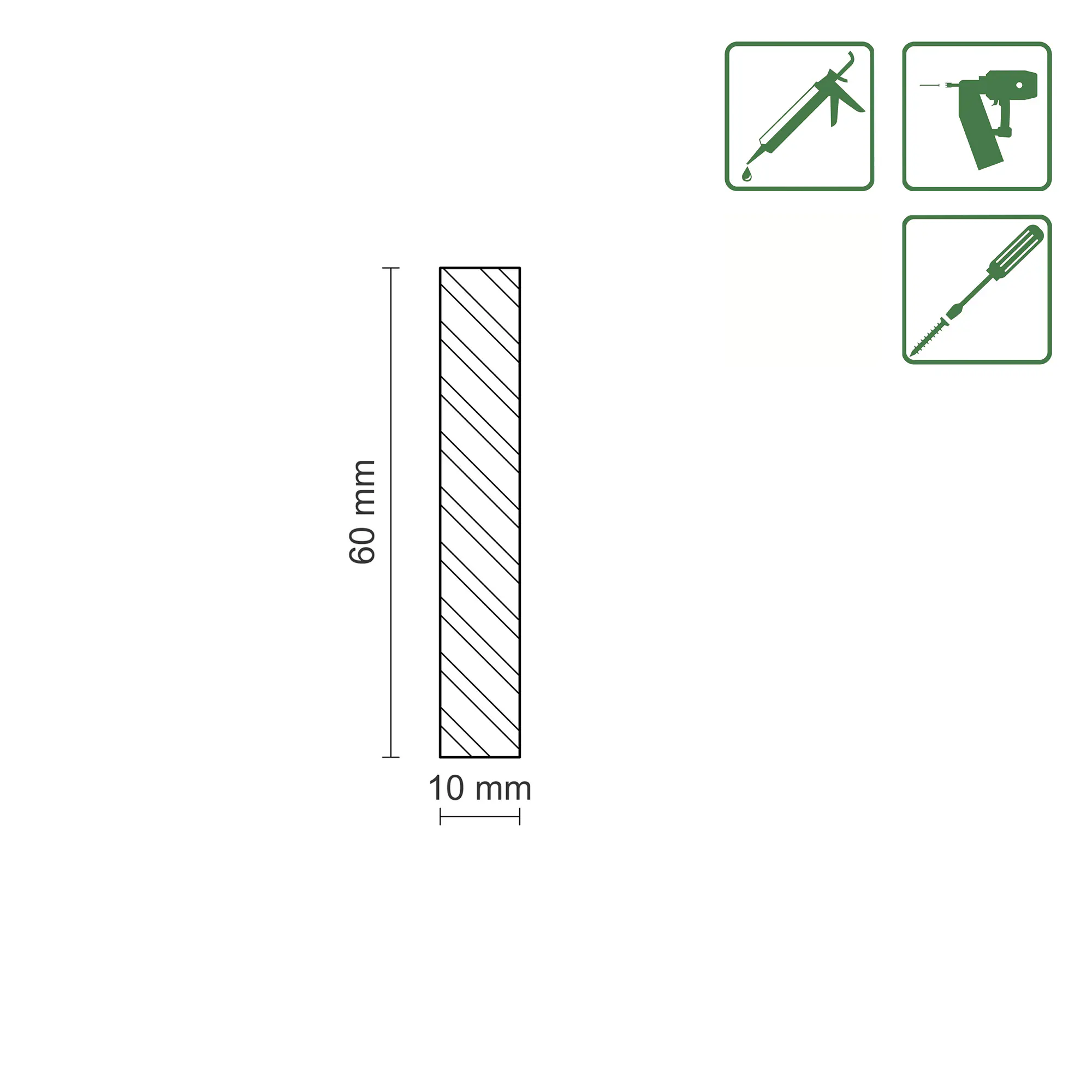 FN Neuhofer Flachleiste 240 cm 60 x 10 mm Fichte/Kiefer