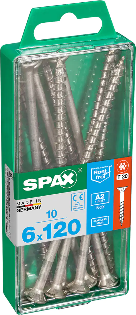 Spax Universalschrauben 6.0 x 120 mm TX 30 Senkkopf - 10 Stk.