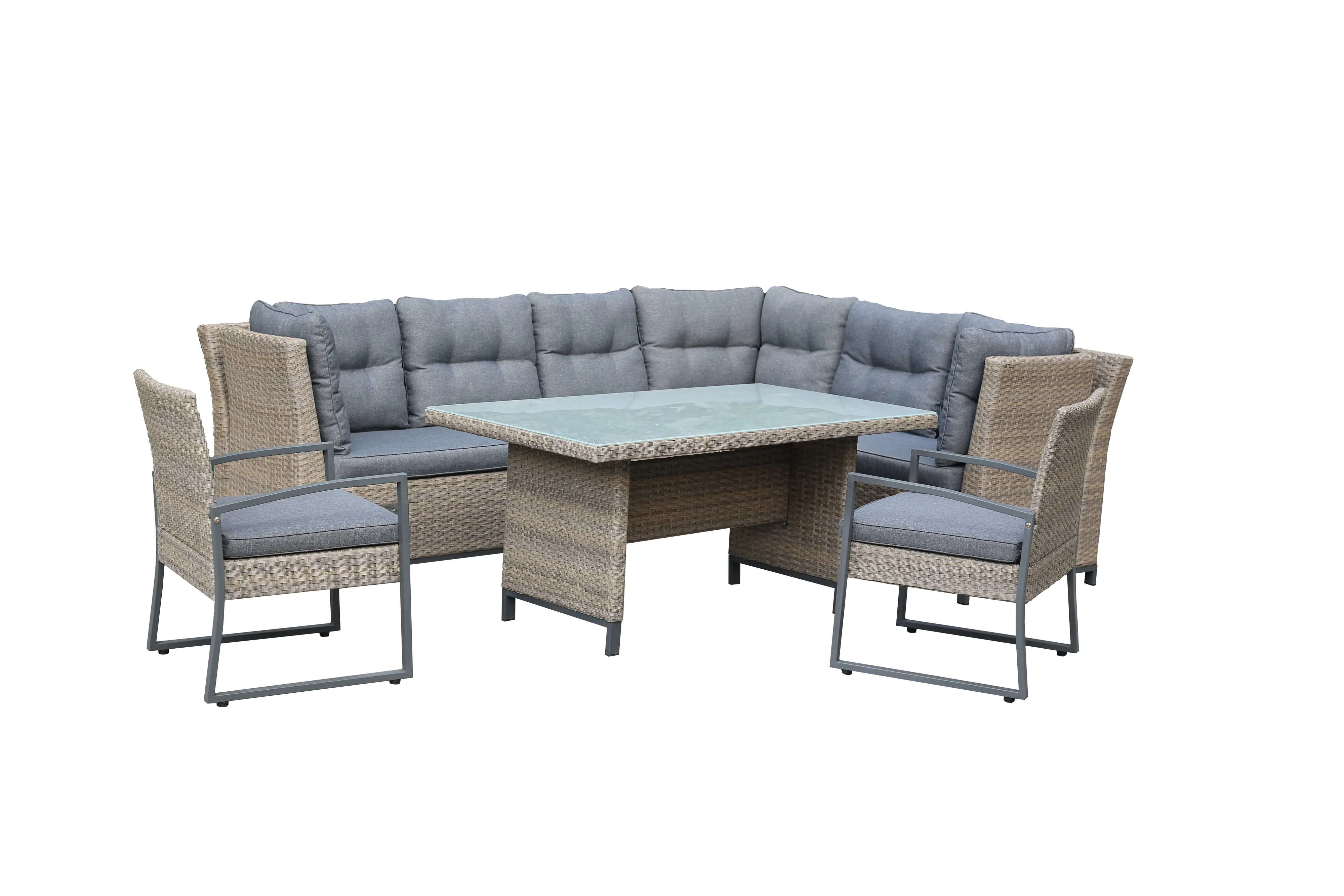 Primaster Gartenmöbel-Set Elba Rattan/Aluminium