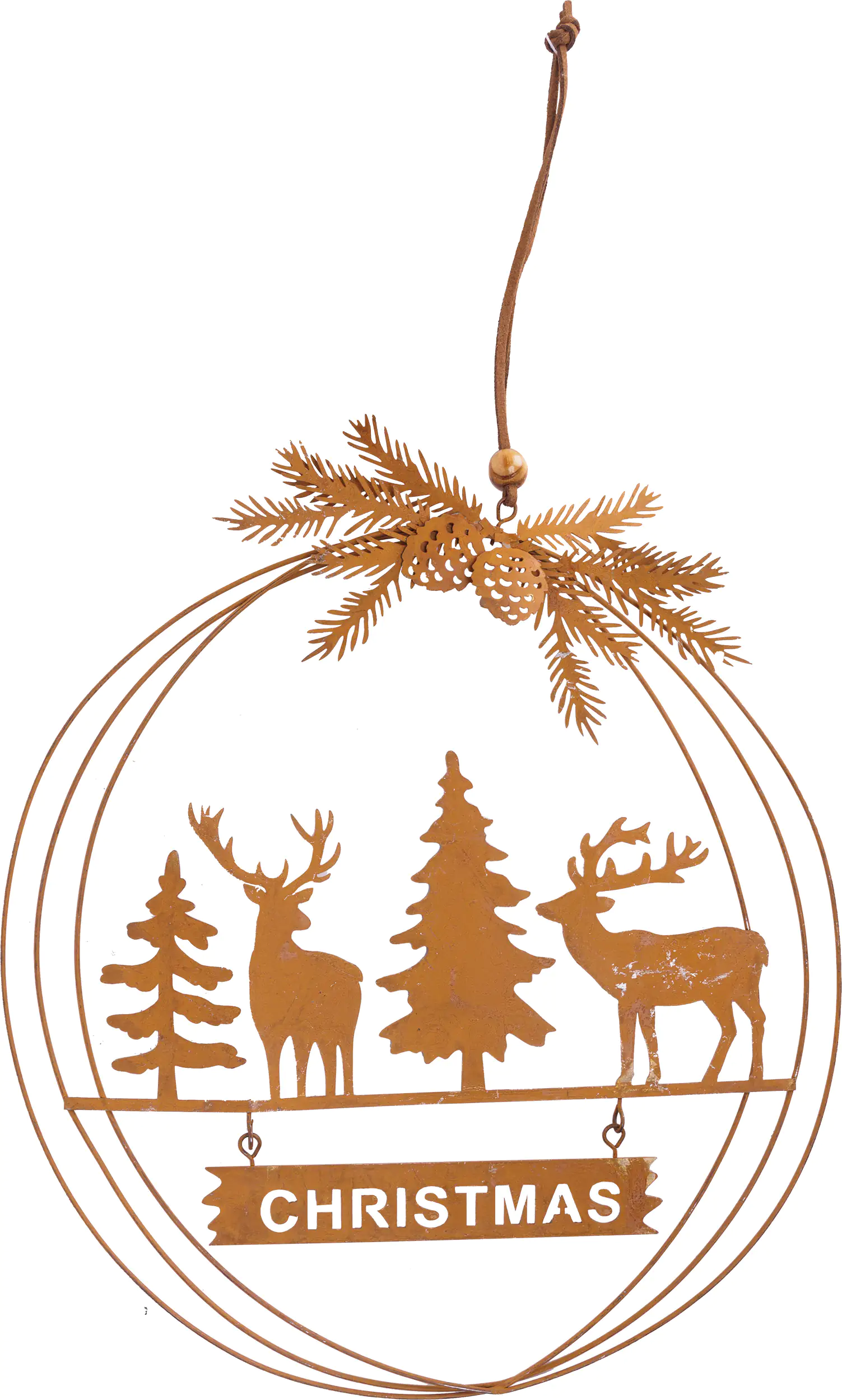 TrendLine Weihnachtsanhänger Metall Christmas Ø 24 cm rost TrendLine Weihnachtsanhänger Metall Christmas Ø 24 cm rost