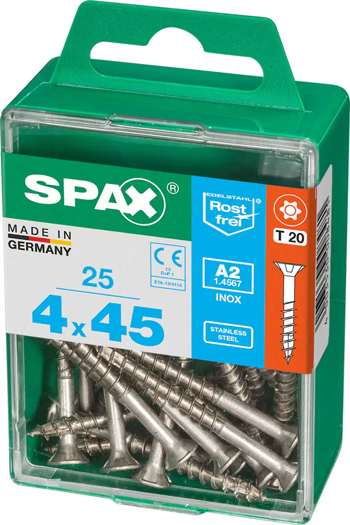 Spax Universalschrauben 4.0 x 45 mm TX 20 - 25 Stk.
