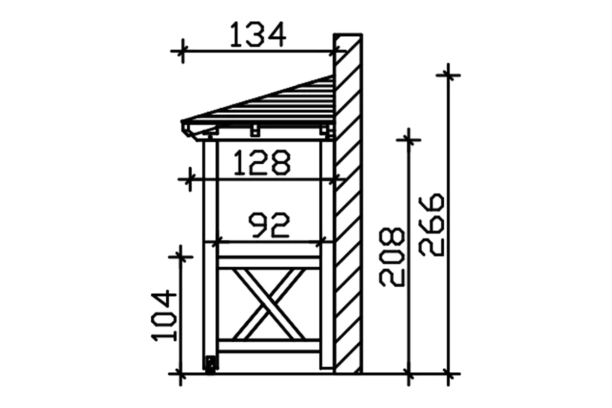 SKAN HOLZ Vordach Wismar Typ 5 351 x 134 cm, natur SKAN HOLZ Vordach Wismar Typ 5 351 x 134 cm, natur