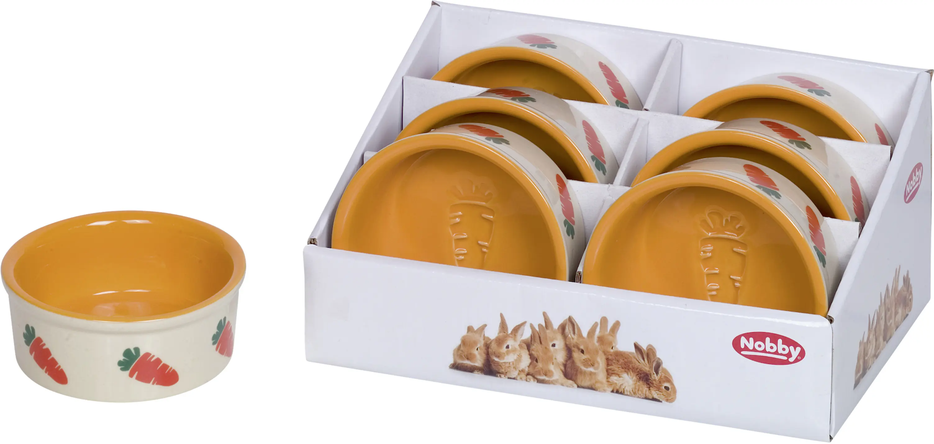 Nobby Futtertrog Keramik Carrot Ø 10 cm - 180 ml beige-orange