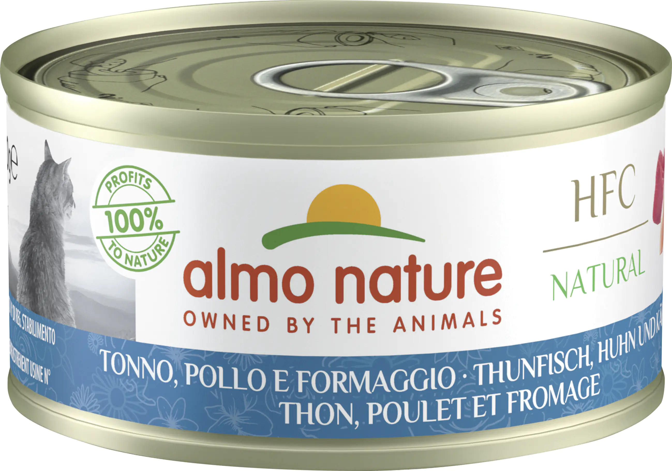 Almo Nature HFC Katzenfutter Thunfisch mit Huhn & Käse 70 g