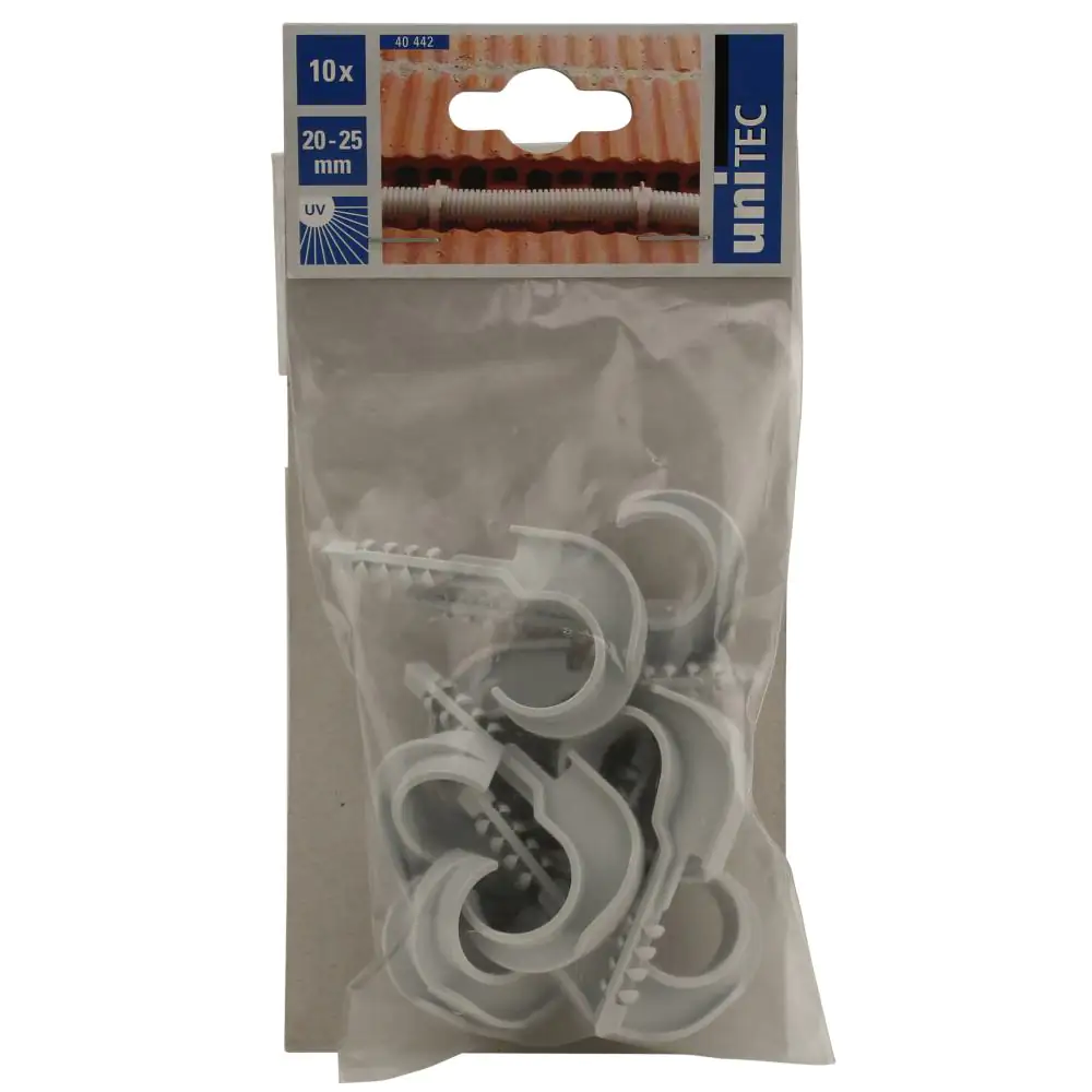 Einzelsteckschelle 20-25mm grau 10x