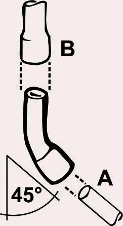 Cornat Bogen 45° / Ø 15 mm