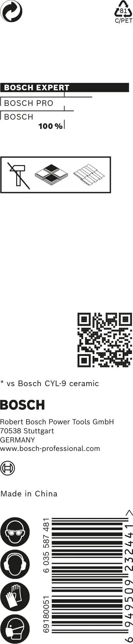 Bosch Expert HEX-9 HardCeramic Bohrer 8 x 90 mm