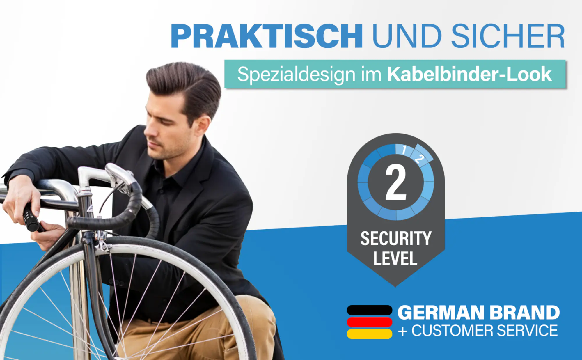 Fischer Kabelbinderschloss Fahrrad SN53/4 53 cm x Ø 4 mm schwarz