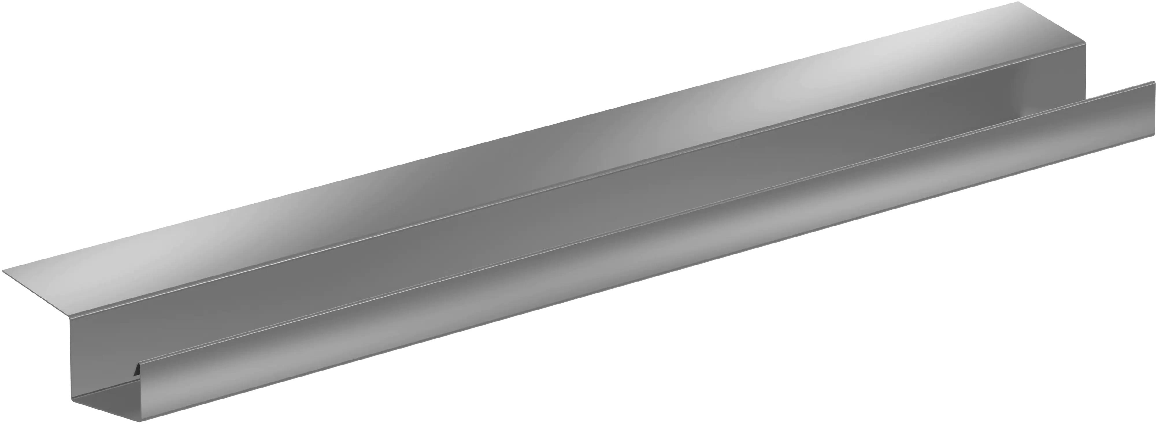 Piccolo Kastenrinne 70 mm NW 70 mm, 2 m, Aluminium natur, Kastenform