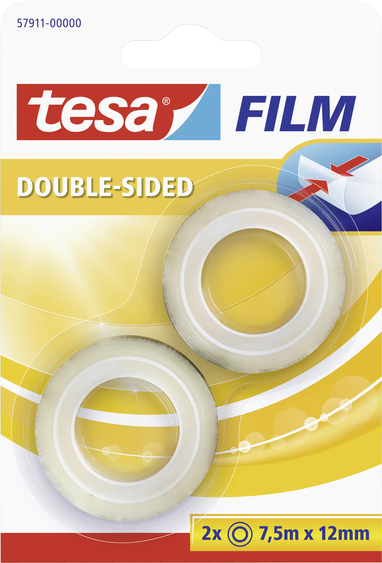 tesa doppelseitiger Klebefilm 2 Rollen 2 x 7,5 m x 12 mm