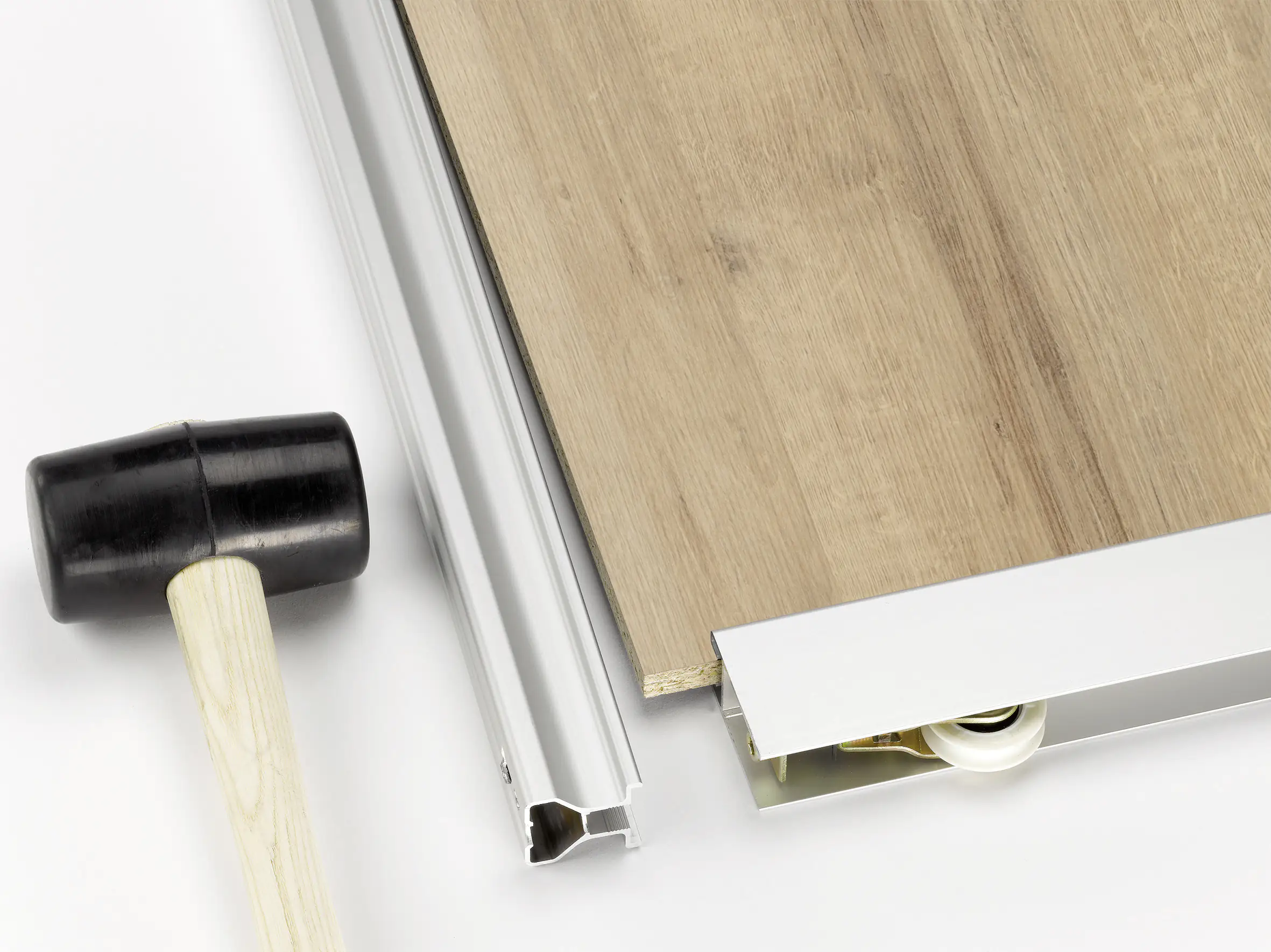 Schiebetür-Baupaket Rapid Eiche Country/Pinie white