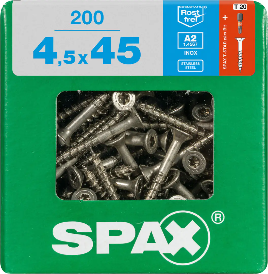 Spax Universalschrauben 4.5 x 45 mm TX 20 - 200 Stk.