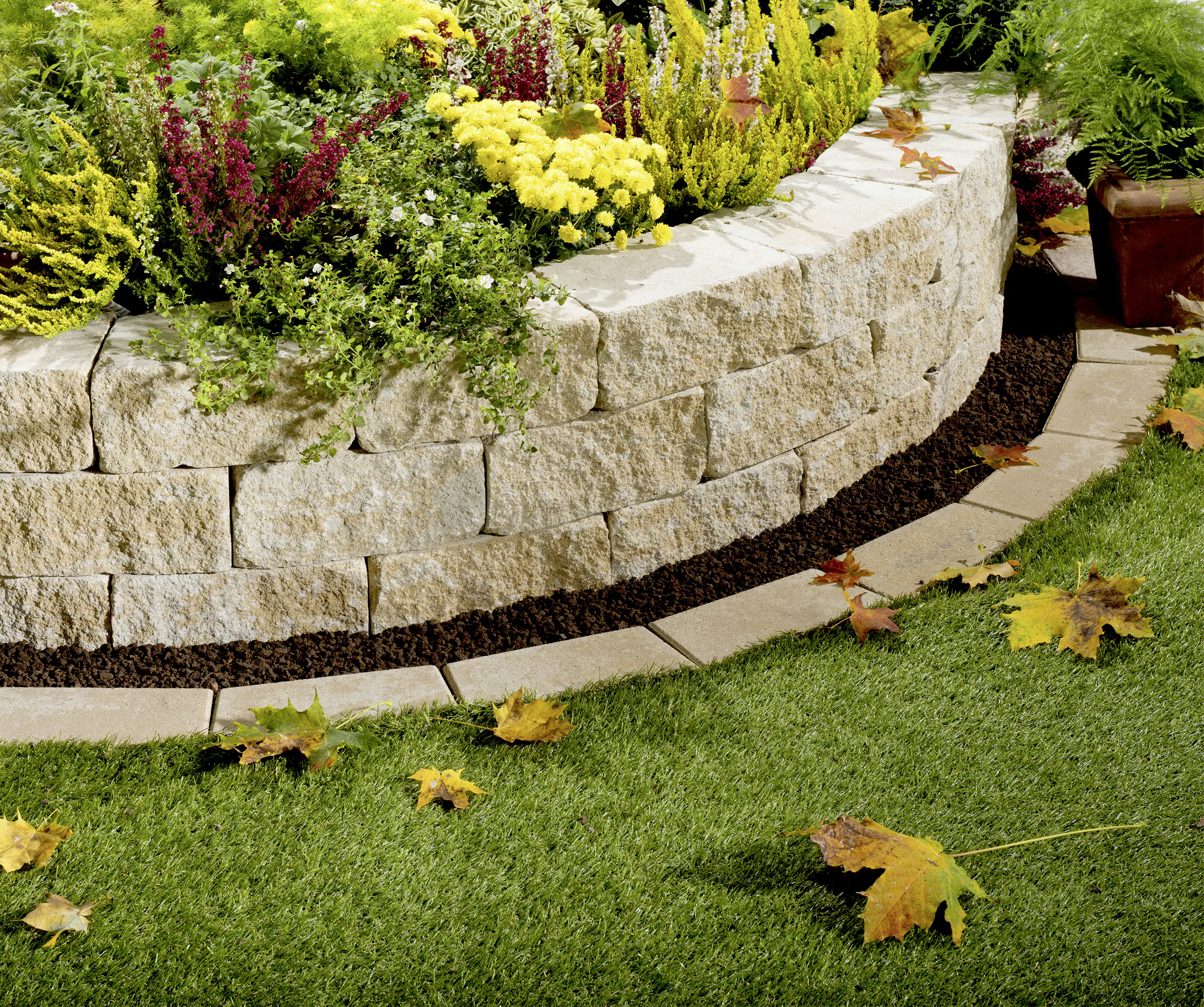 Primaster Rasenkante San Marino 24 x 12 x 4,5 cm sandstein-gelb