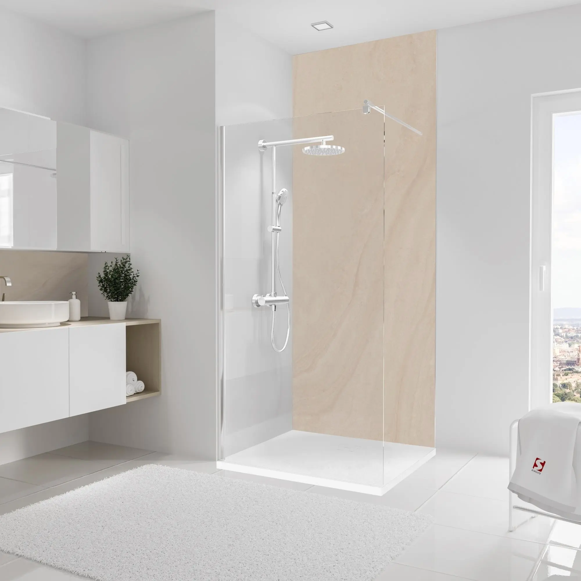 Schulte Duschrückwand DecoDesign Dekor 100 x 255 cm Sandstein beige