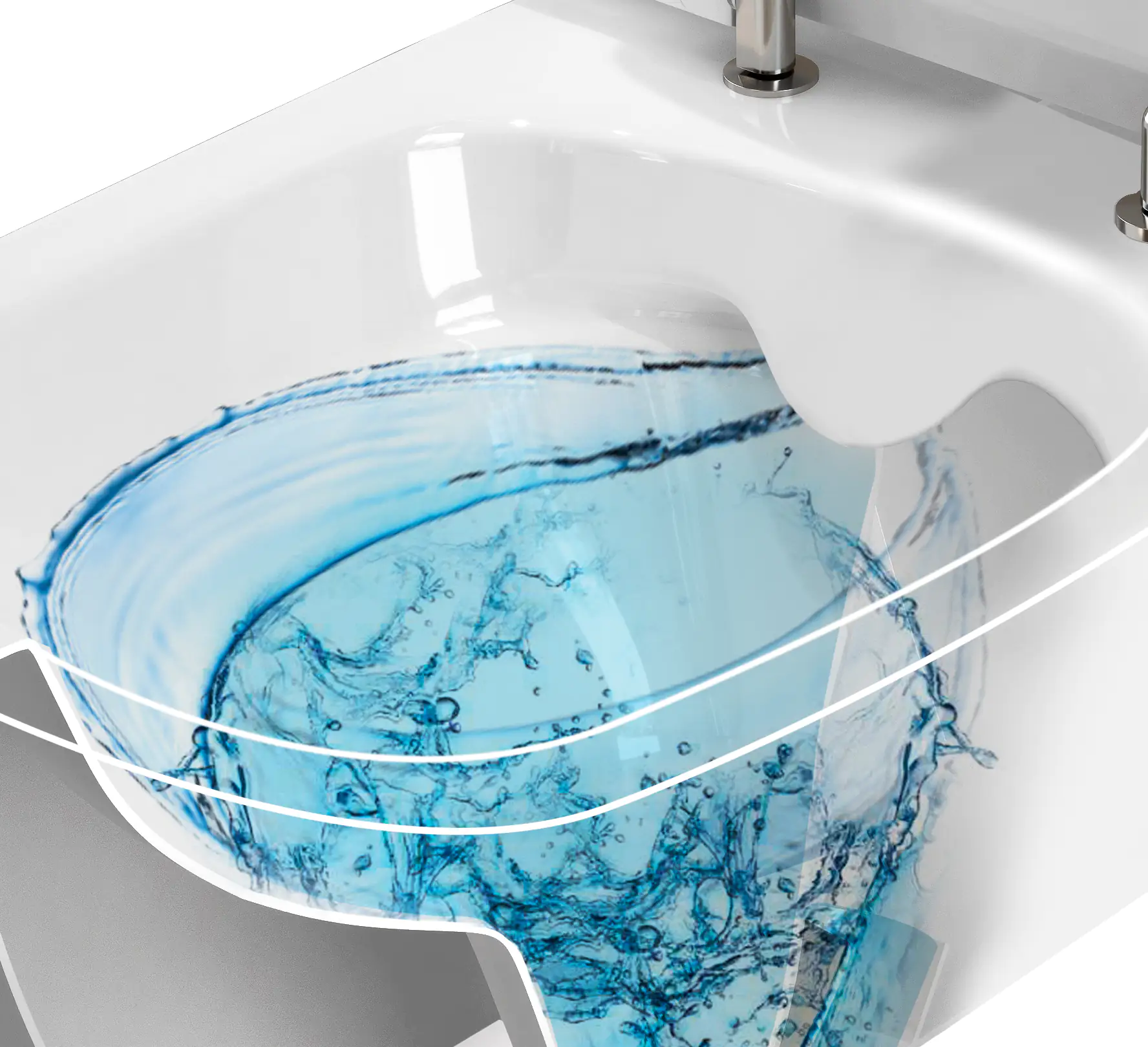 Primaster Wand WC spülrandlos Helena Tiefspüler weiß