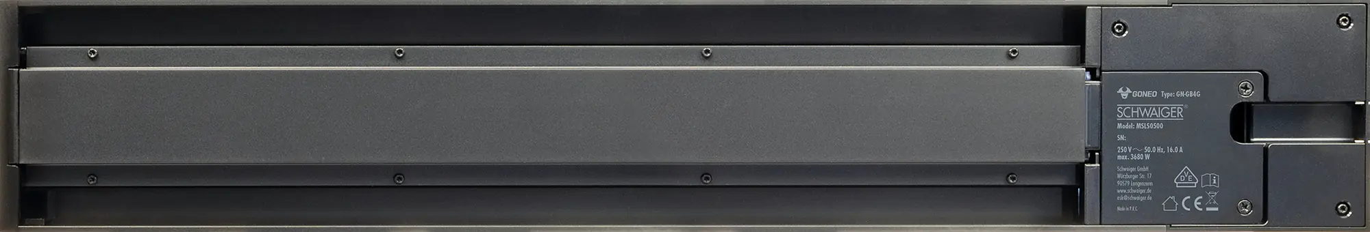 Schwaiger Modulare Stromleiste 50 cm max. 3680W schwarz Schwaiger Modulare Stromleiste 50 cm max. 3680W schwarz