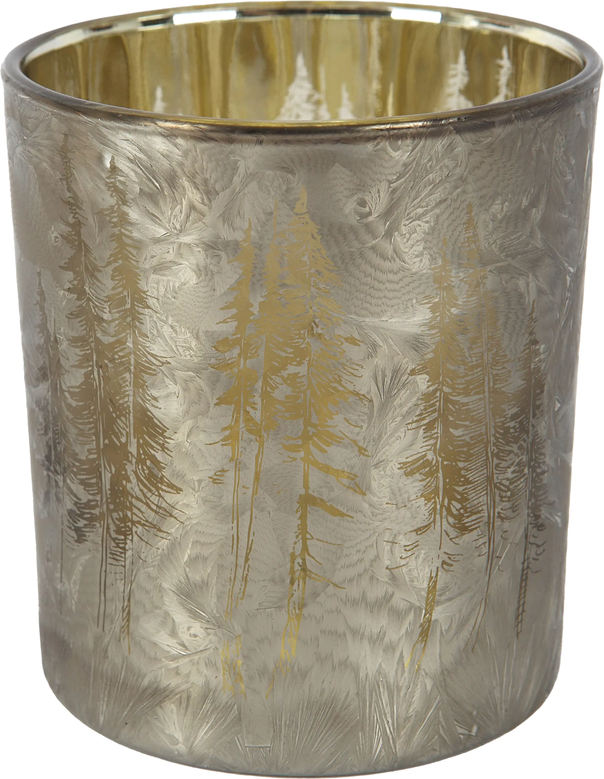 TrendLine Kerzenhalter aus Glas Ø 9 x 10 cm gold