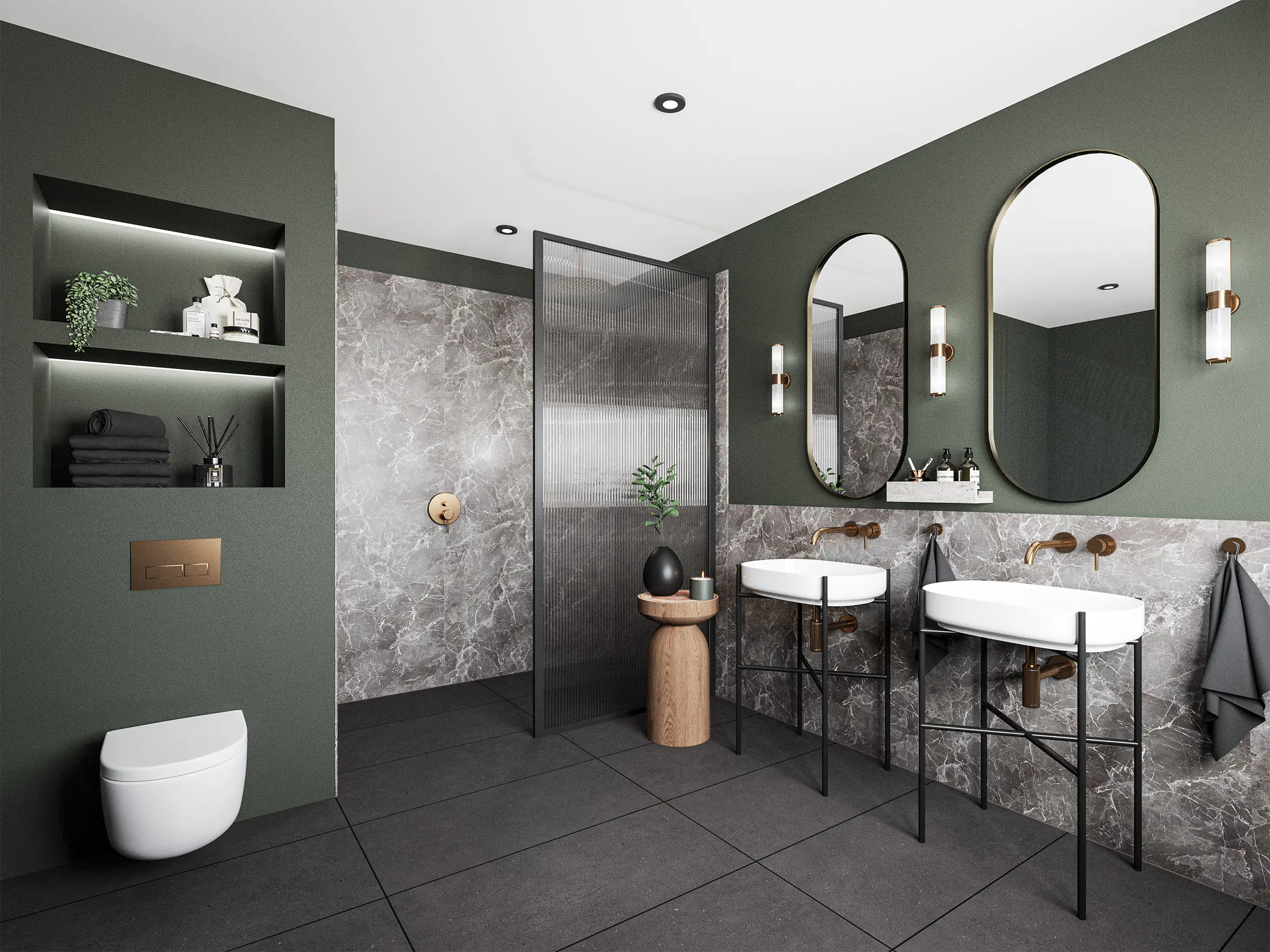 Wetwall Elite Wandpaneel  Welsh Slate 120 x 242 cm mit Nut & Feder