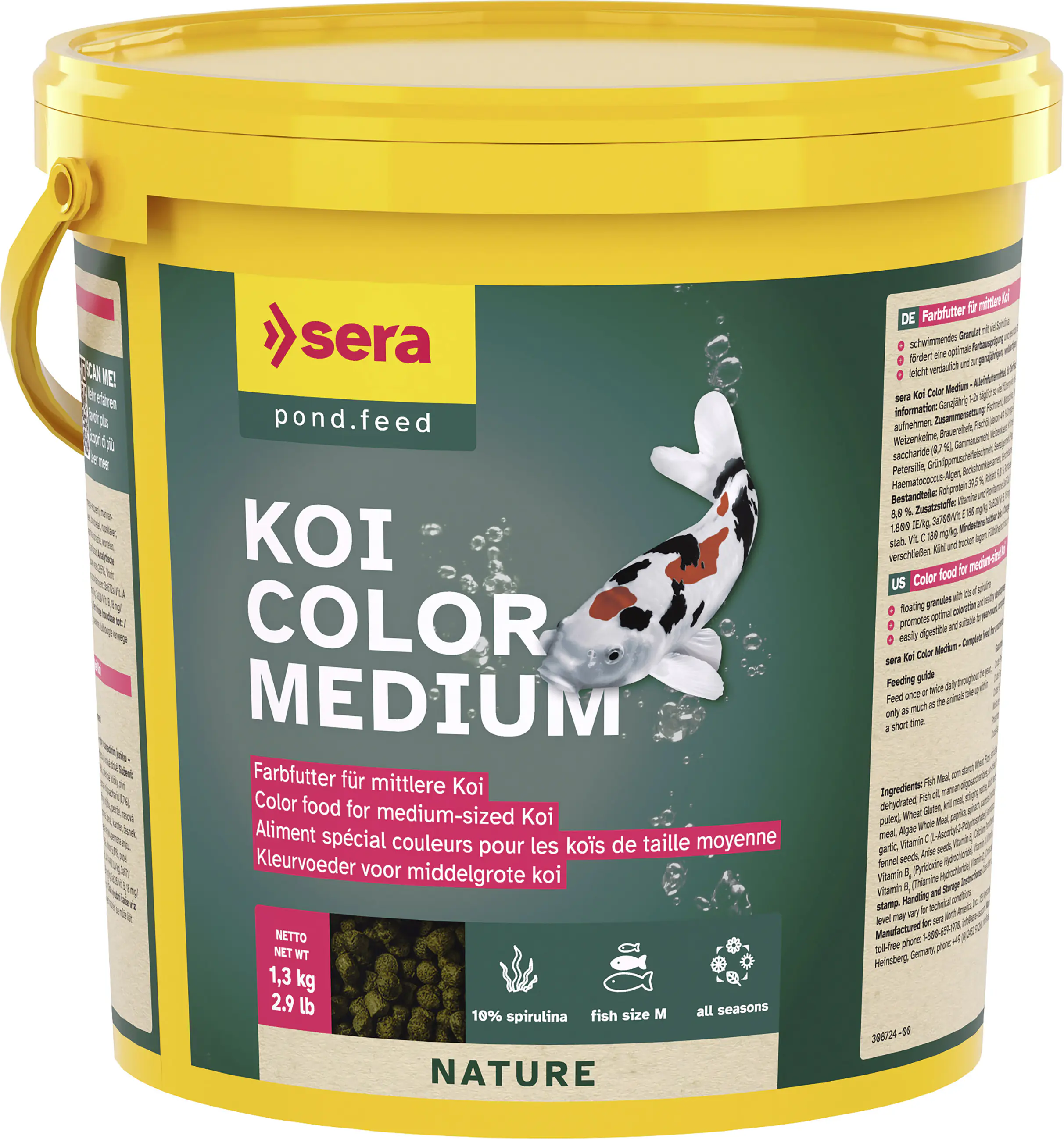 Sera Koifutter Color Medium für mittelgroße Koi 3,8 L Sera Koifutter Color Medium für mittelgroße Koi 3,8 L