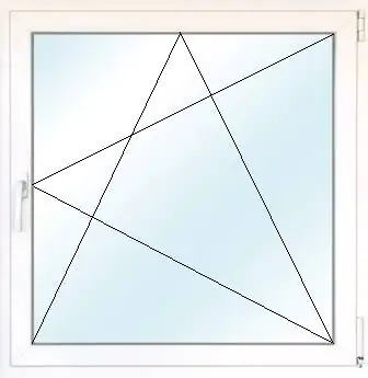 Meeth Fenster 80 x 75 cm DIN rechts 1 flügelig Dreh-Kipp weiß/ titan