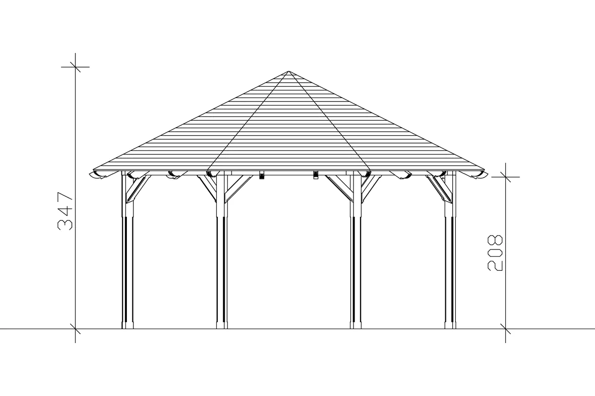 SKAN HOLZ Pavillon Lyon 3 Douglasie, natur