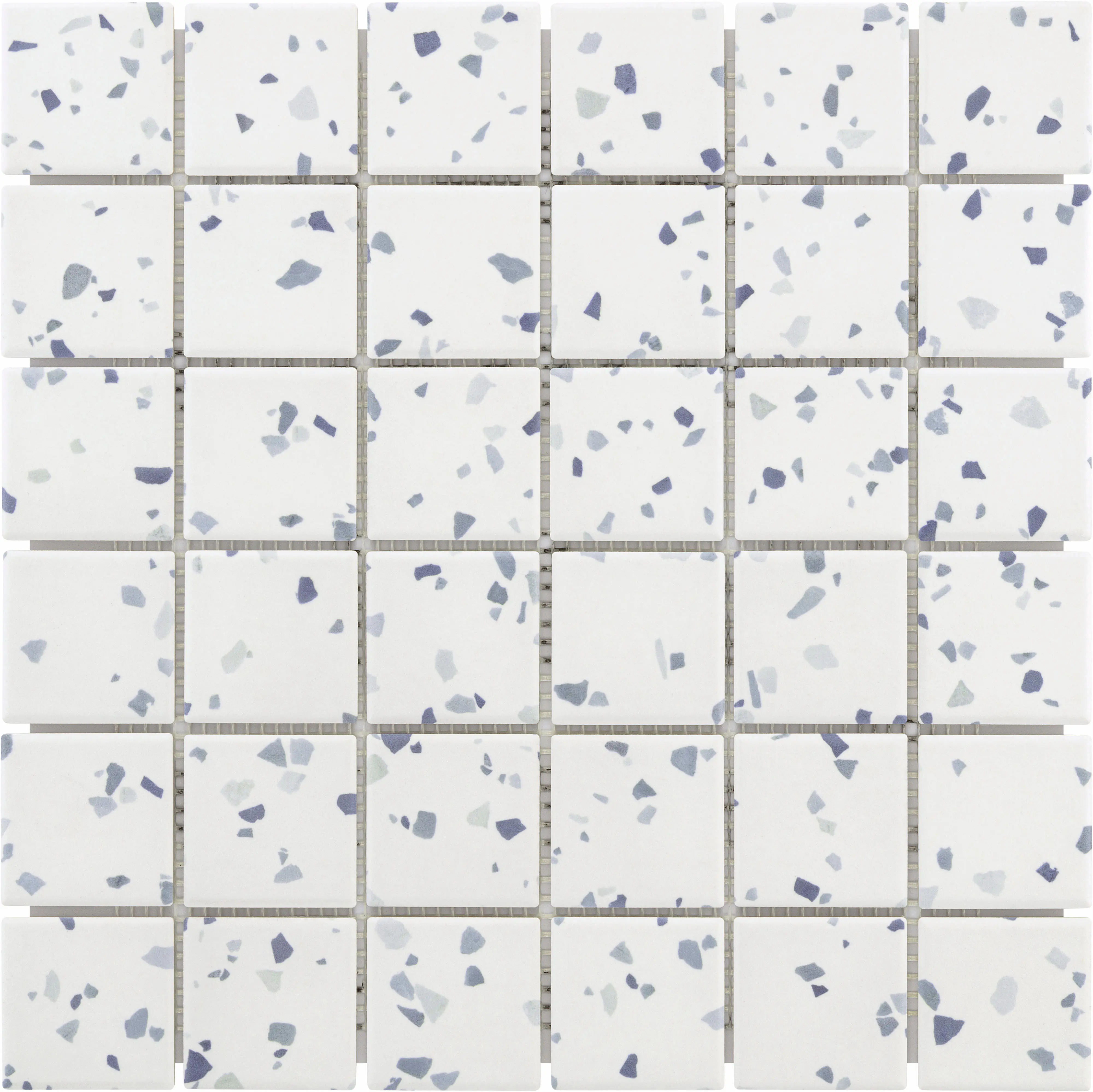 KNG Mosaikfliese rutschhemmend 29,7 x 29,7 cm terrazzo blau