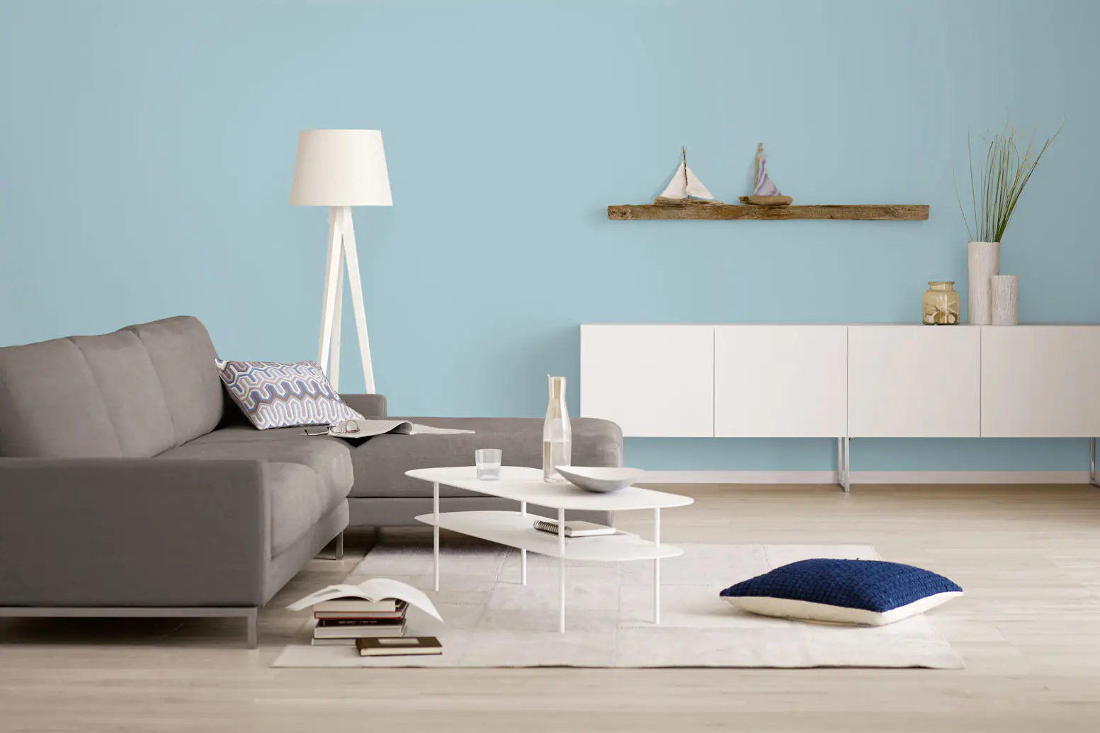 Alpina Farbrezepte Wandfarbe Gletscherblau matt 2,5L